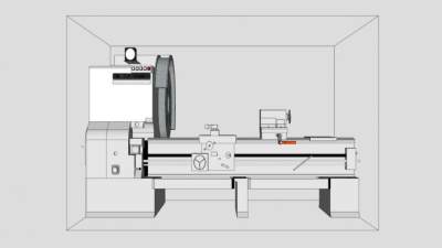 工业车床SU模型下载_sketchup草图大师SKP模型