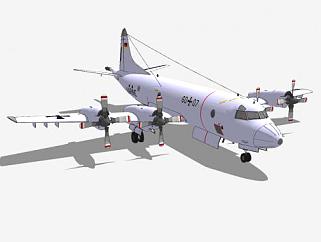 德国P-3C反潜机SU模型下载_sketchup草图大师SKP模型