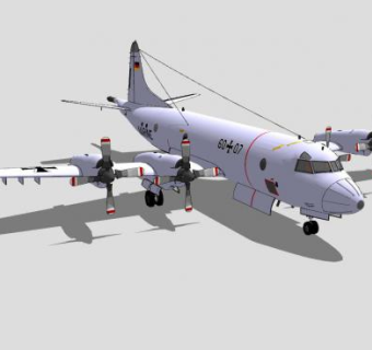 德国P-3C反潜机SU模型下载_sketchup草图大师SKP模型