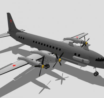 伊尔-20侦察机SU模型下载_sketchup草图大师SKP模型