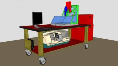 工业铣床和车床SU模型下载_sketchup草图大师SKP模型