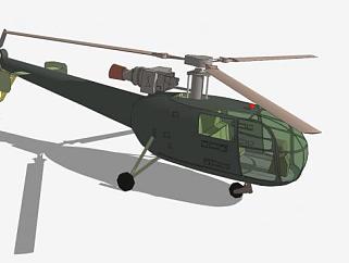 德国NH90直升机SU模型下载_sketchup草图大师SKP模型