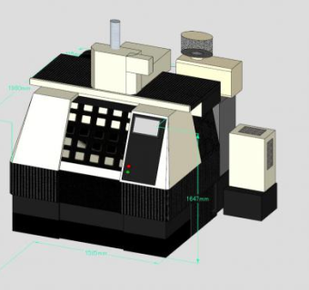 车床设备SU模型下载_sketchup草图大师SKP模型