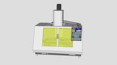 数控机床设备SU模型下载_sketchup草图大师SKP模型