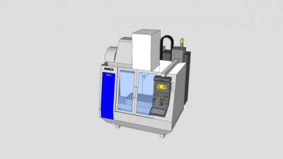 数控铣床设备SU模型下载_sketchup草图大师SKP模型