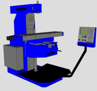 铣床工业设备SU模型下载_sketchup草图大师SKP模型