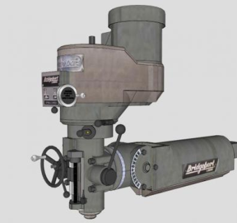 布里奇波特铣床头SU模型下载_sketchup草图大师SKP模型