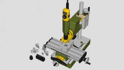 普罗克斯克逊元件铣床SU模型下载_sketchup草图大师SKP模型