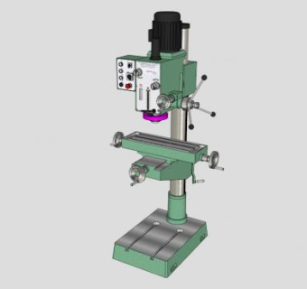 铣床钻头设备SU模型下载_sketchup草图大师SKP模型
