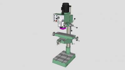 铣床钻头设备SU模型下载_sketchup草图大师SKP模型
