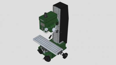 工业工具铣床SU模型下载_sketchup草图大师SKP模型