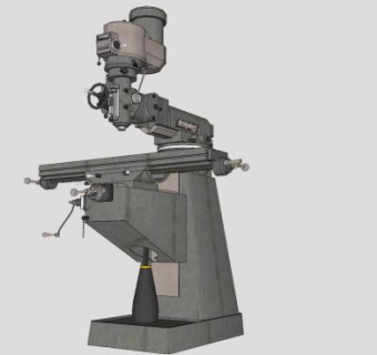 布里奇波特铣床SU模型下载_sketchup草图大师SKP模型