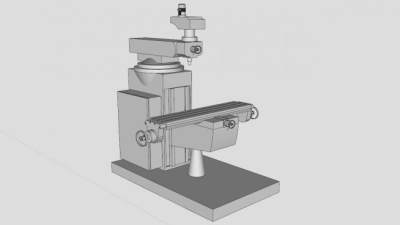 铣床工具设备SU模型下载_sketchup草图大师SKP模型