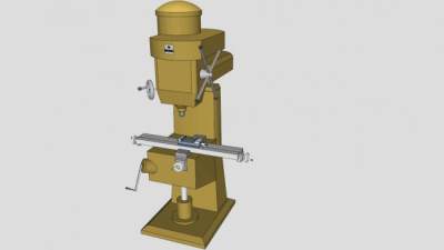 黄色磨机设备SU模型下载_sketchup草图大师SKP模型