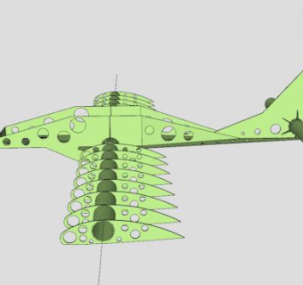 飞机框架结构SU模型下载_sketchup草图大师SKP模型