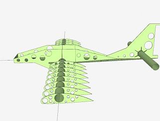 飞机框架结构SU模型下载_sketchup草图大师SKP模型