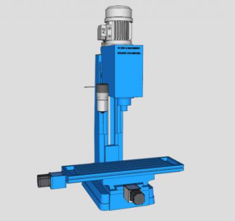 蓝色数控转换设备SU模型下载_sketchup草图大师SKP模型