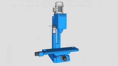 蓝色数控转换设备SU模型下载_sketchup草图大师SKP模型