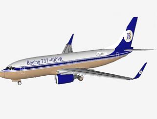 <em>波音</em>737客机SU模型下载_sketchup草图大师SKP模型