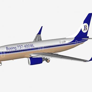 波音737客机SU模型下载_sketchup草图大师SKP模型