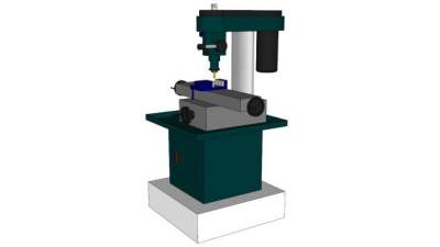 手动磨钻压力机SU模型下载_sketchup草图大师SKP模型