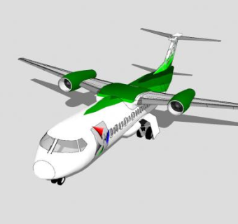 喷气式支线客机SU模型下载_sketchup草图大师SKP模型
