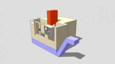 压铸锌合金设备SU模型下载_sketchup草图大师SKP模型
