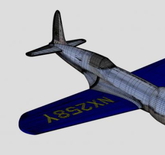 休斯H1竞赛飞机SU模型下载_sketchup草图大师SKP模型