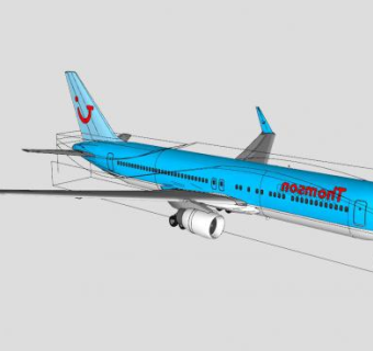 途易旅游航空客机SU模型下载_sketchup草图大师SKP模型