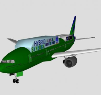 航空波音777客机SU模型下载_sketchup草图大师SKP模型
