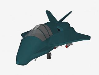 超音速飞机SU模型下载_sketchup草图大师SKP模型