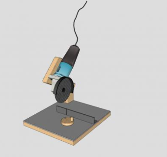 工业角磨机站SU模型下载_sketchup草图大师SKP模型