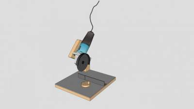 工业角磨机站SU模型下载_sketchup草图大师SKP模型