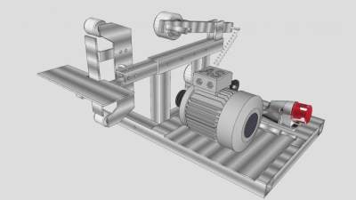 带磨床工业器械SU模型下载_sketchup草图大师SKP模型