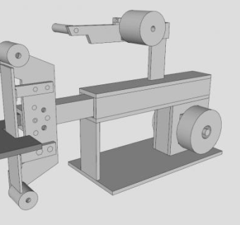 工业皮带磨床SU模型下载_sketchup草图大师SKP模型