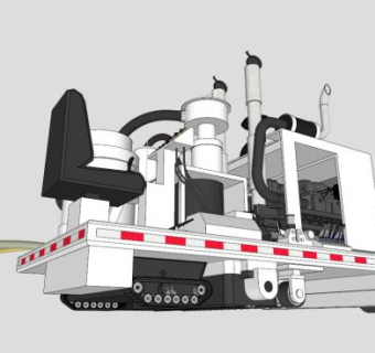 设备路面磨床SU模型下载_sketchup草图大师SKP模型