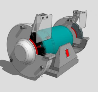 工业工具磨床SU模型下载_sketchup草图大师SKP模型