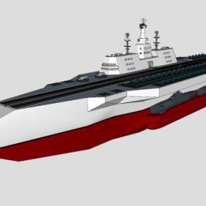 核动力航空母舰SU模型下载_sketchup草图大师SKP模型