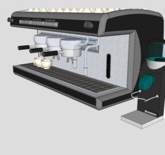 咖啡机及研磨机SU模型下载_sketchup草图大师SKP模型