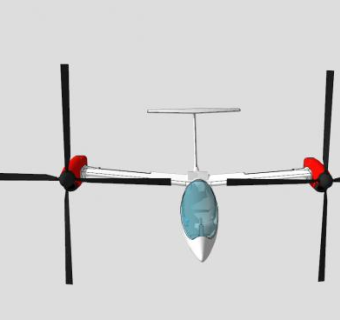 倾斜旋翼机SU模型下载_sketchup草图大师SKP模型