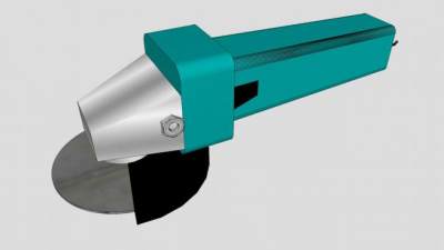 工业角磨机SU模型下载_sketchup草图大师SKP模型
