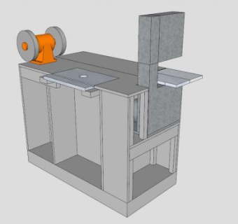 工业带锯工作台SU模型下载_sketchup草图大师SKP模型