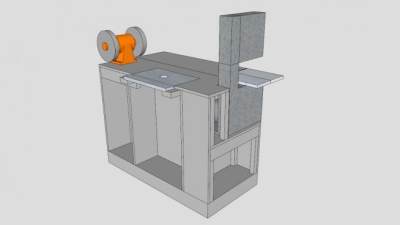 工业带锯工作台SU模型下载_sketchup草图大师SKP模型