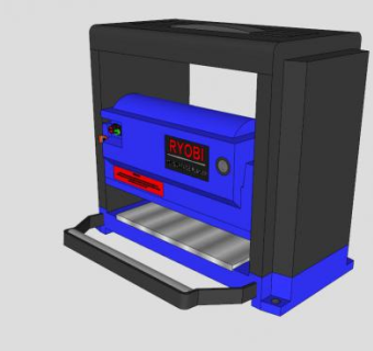 工业刨床设备SU模型下载_sketchup草图大师SKP模型