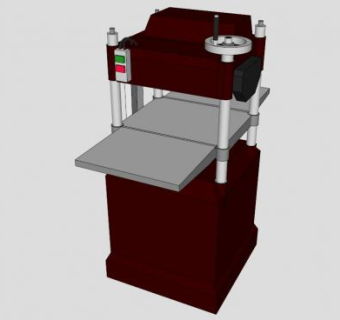 底特律型厚刨床设备SU模型下载_sketchup草图大师SKP模型