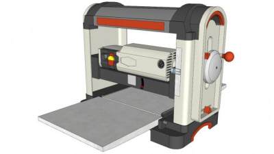 工业厚刨床SU模型下载_sketchup草图大师SKP模型