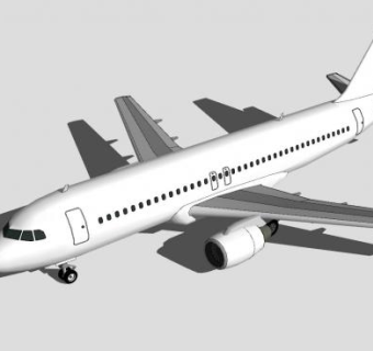空客A320客机SU模型下载_sketchup草图大师SKP模型