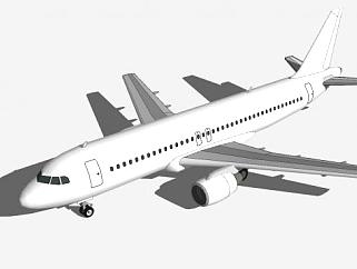 空客A320客机SU模型下载_sketchup草图大师SKP模型