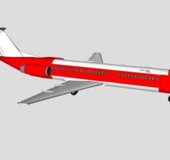 干线飞机SU模型下载_sketchup草图大师SKP模型