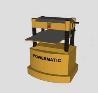 现代工业刨床SU模型下载_sketchup草图大师SKP模型
